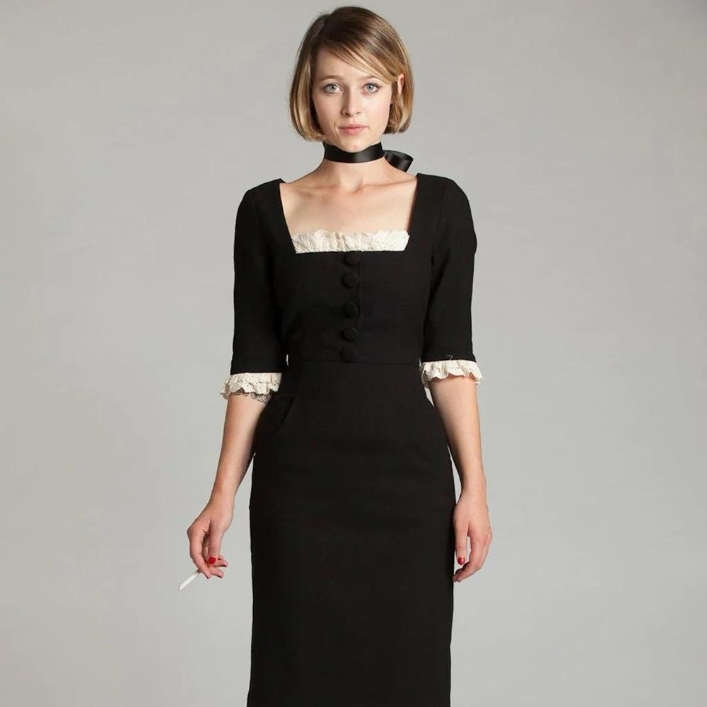 Lecoledesfemmes Square neck french maid dress